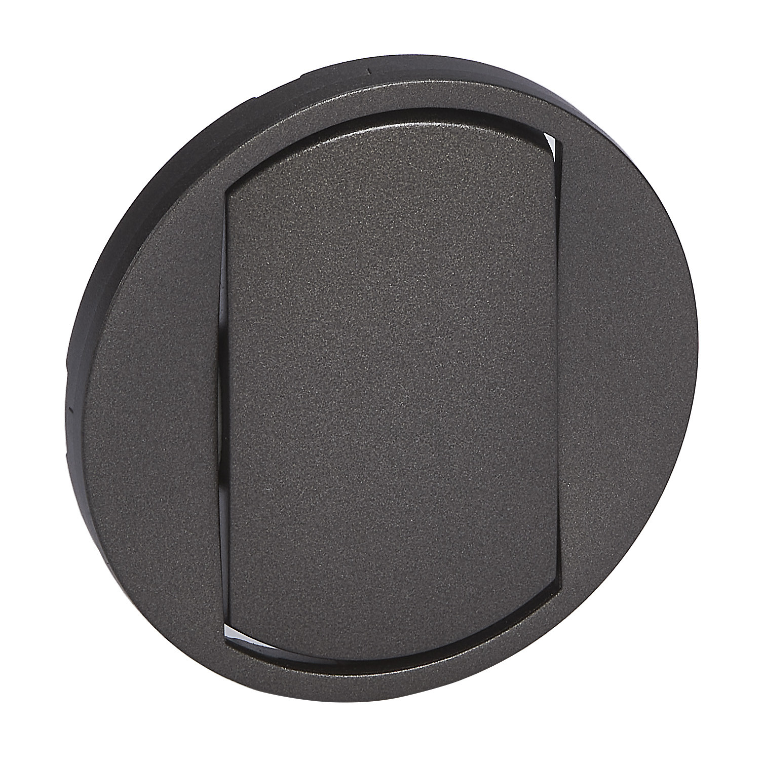Enjoliveur large Céliane pour interrupteur , va-et-vient ou poussoir Soft – finition graphite
