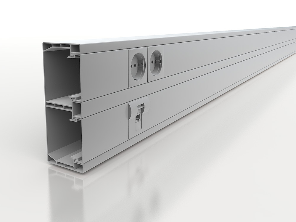 Goulotte pvc mural SYS45 – 160x50mm – SYS1603
