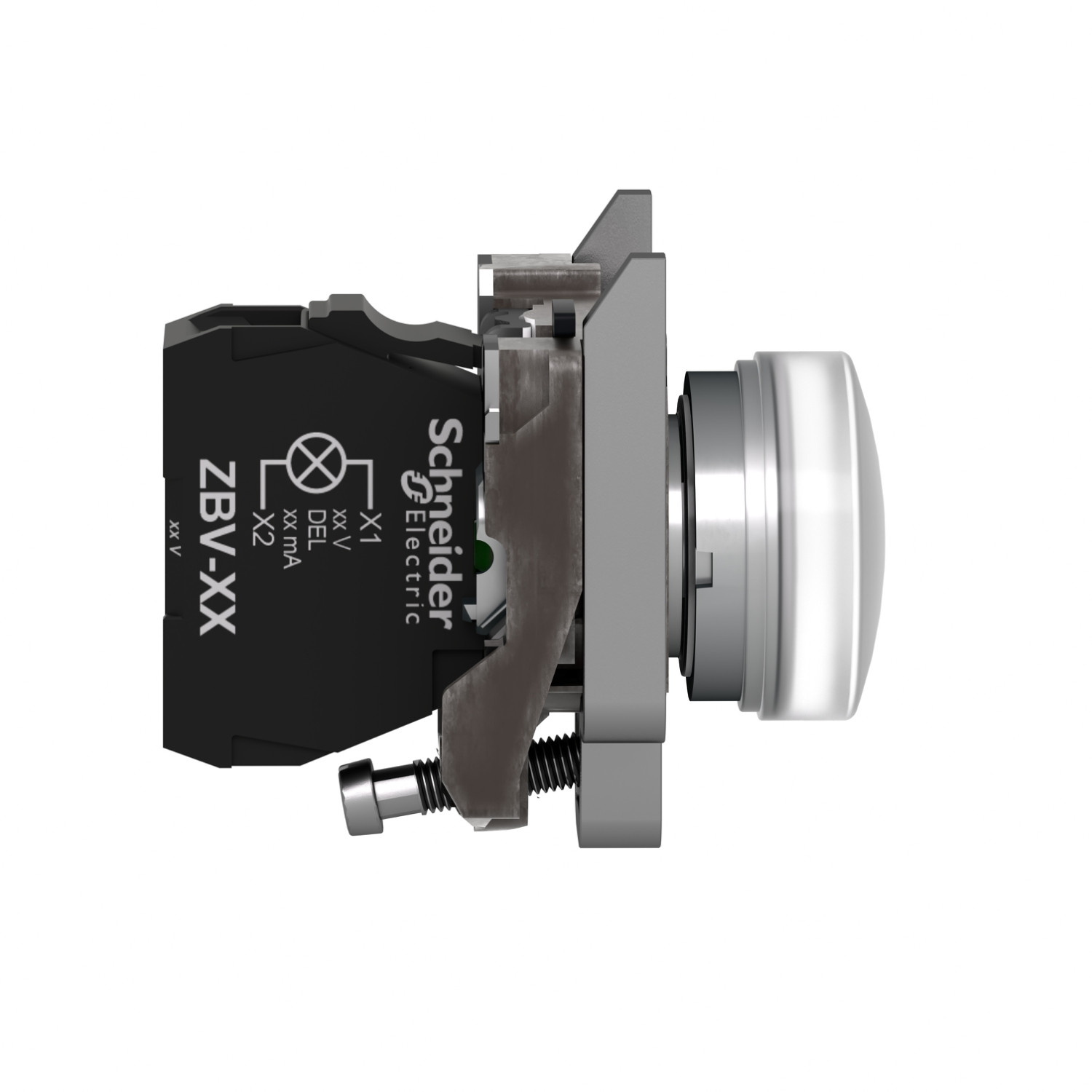 Harmony XB4 – voyant lumineux DEL – Ø22 – blanc – 120V – vis étrier