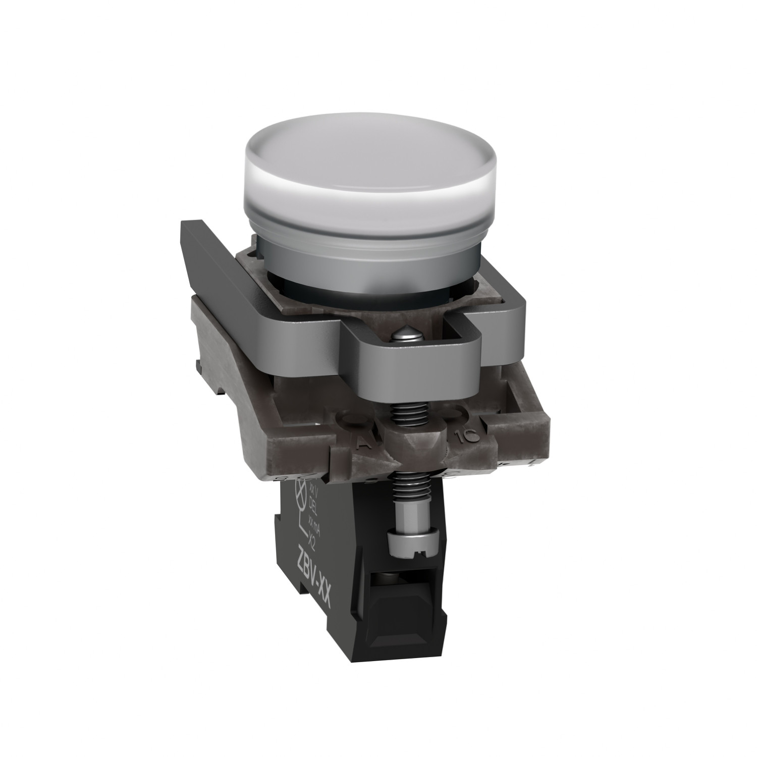 Harmony XB4 – voyant lumineux DEL – Ø22 – blanc – 230V – vis étrier