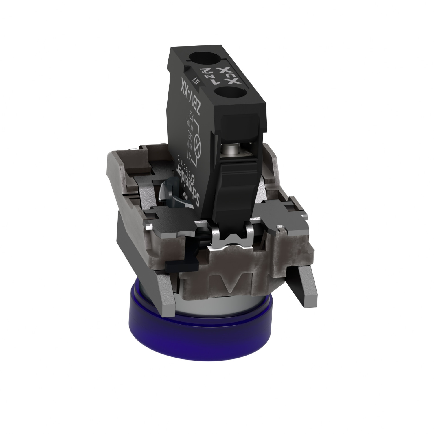 Harmony XB4 – voyant lumineux DEL – Ø22 – bleu – 230V – vis étrier