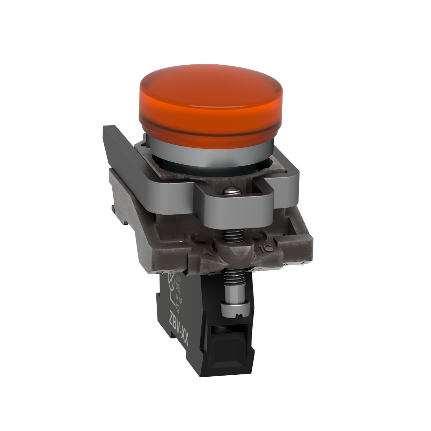 Harmony XB4 – voyant lumineux DEL – Ø22 – orange – 24V – vis étrier
