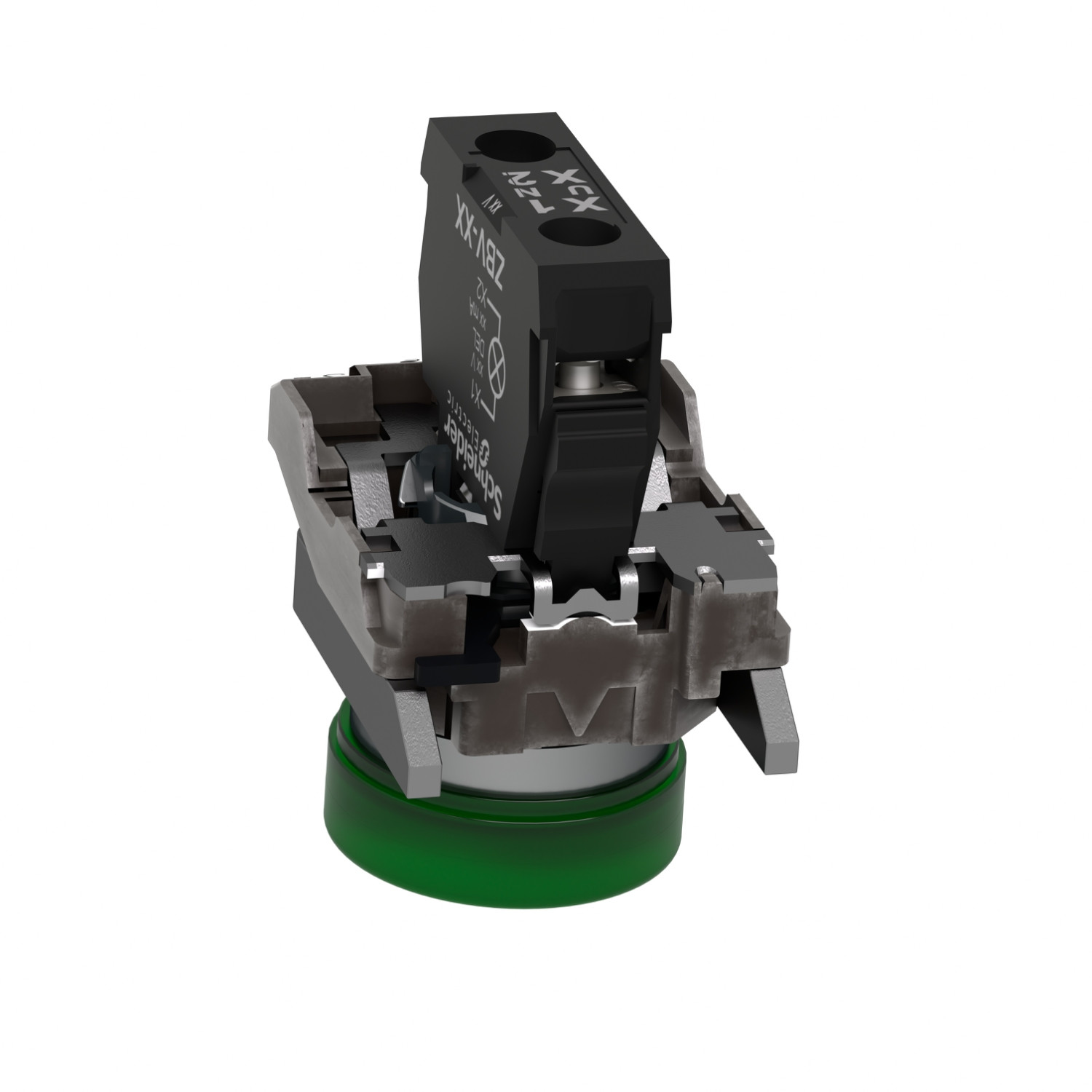 Harmony XB4 – voyant lumineux DEL – Ø22 – vert – 120V – vis étrier