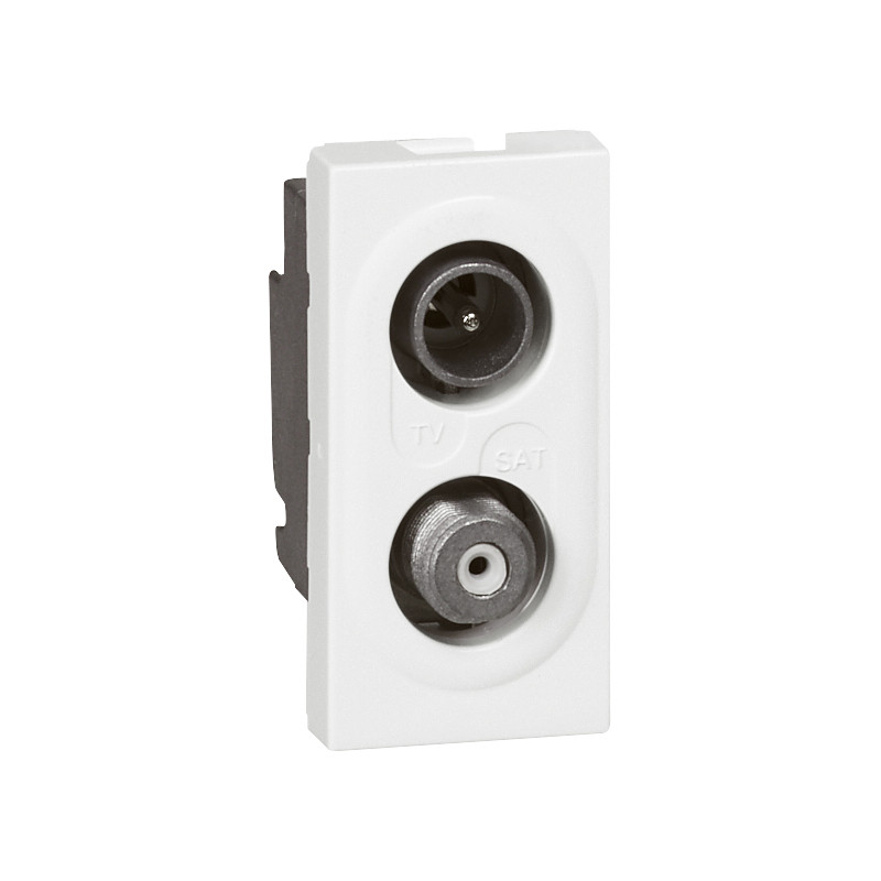 Prise TV-SAT Mosaic 1 module – blanc