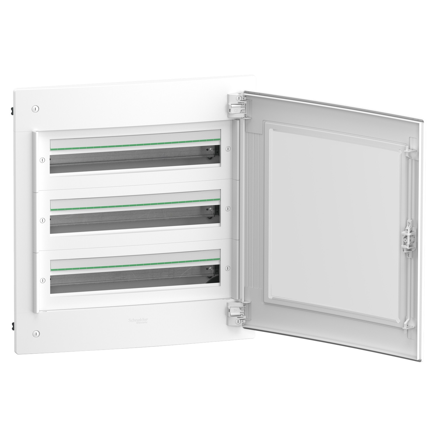 PrismaSeT XS, encastré, 3 x 24 modules, 1 terre + 1 borniers neutres, porte transparente